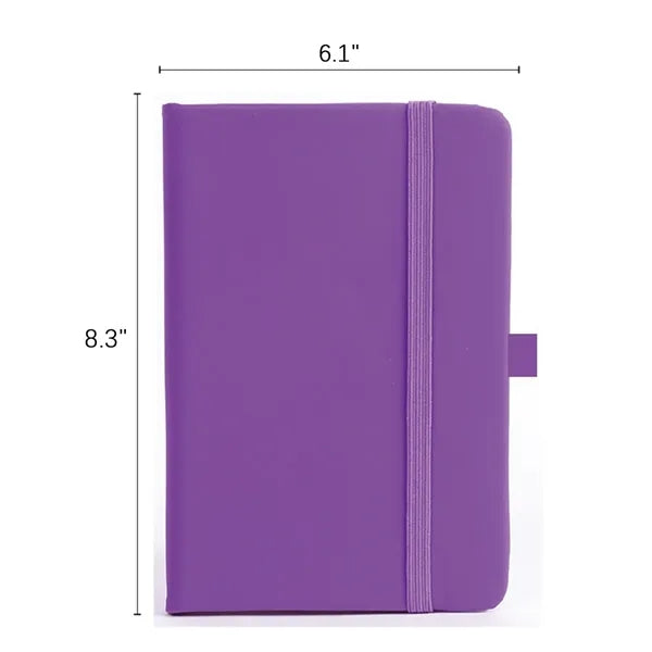 A5 PU Leather Ruled Notebook Journal with Elastic Strap