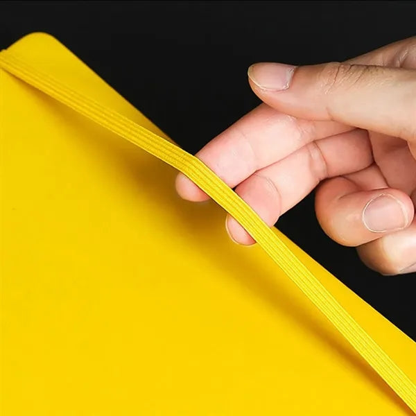 A5 PU Leather Ruled Notebook Journal with Elastic Strap