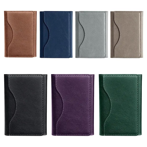 Magnetic Tri-Fold Wallet with Card Slots and Stand