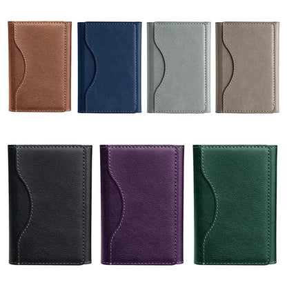Magnetic Tri-Fold Wallet with Card Slots and Stand