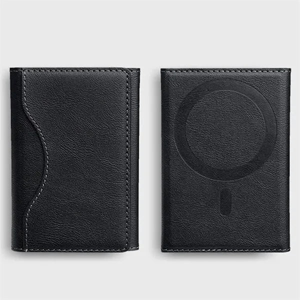 Magnetic Tri-Fold Wallet with Card Slots and Stand