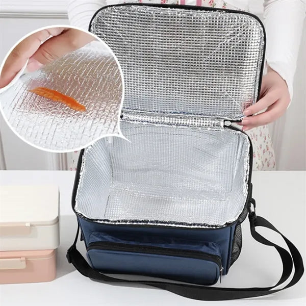 Large Capacity Leakproof Multi-Pocket Insulated Lunch Tote