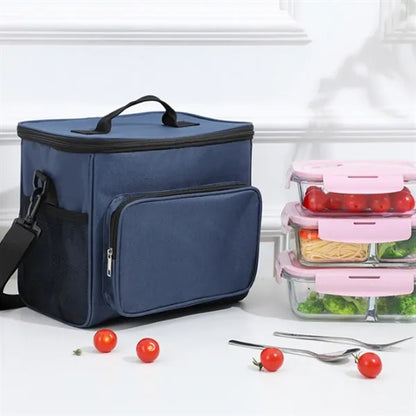 Large Capacity Leakproof Multi-Pocket Insulated Lunch Tote