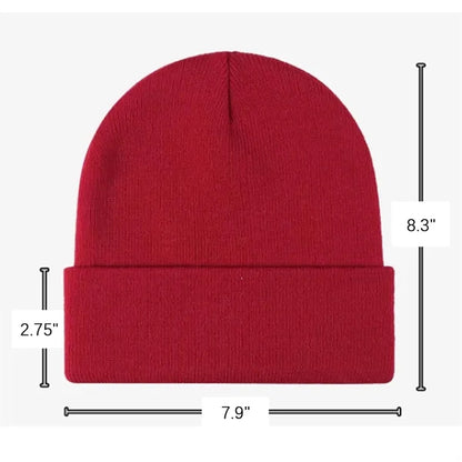 Unisex Solid Color Winter Warm Brimless Knit Beanie