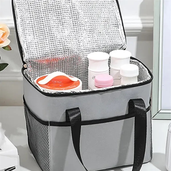 Spacious Waterproof Multi-Pocket Insulated Oxford Cooler Bag