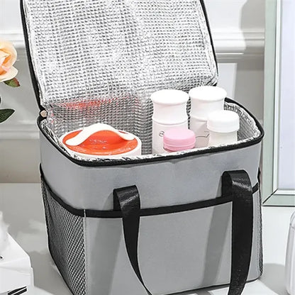 Spacious Waterproof Multi-Pocket Insulated Oxford Cooler Bag