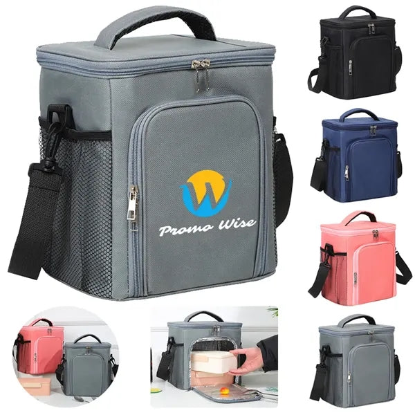 Front Opening Detachable Shoulder Strap Insulated Lunch Bag
