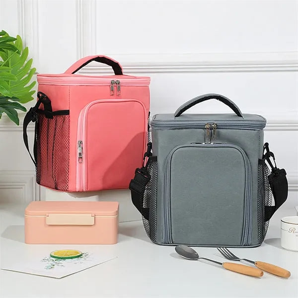 Front Opening Detachable Shoulder Strap Insulated Lunch Bag