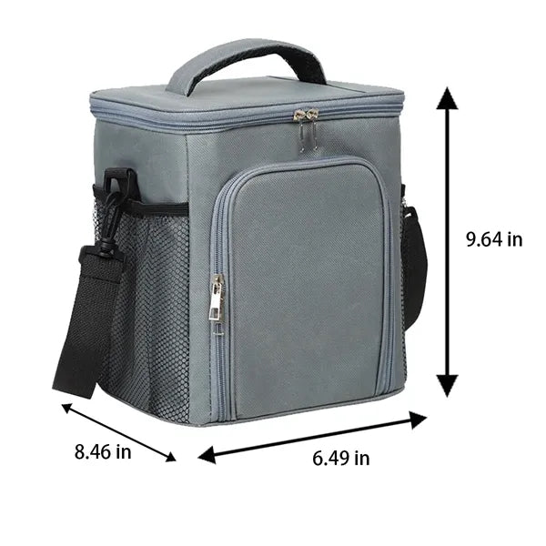 Front Opening Detachable Shoulder Strap Insulated Lunch Bag