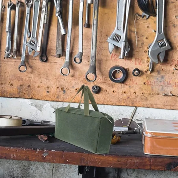 Multi-Pocket Adjustable Shoulder Strap Canvas Tool Bag