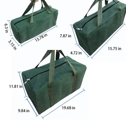 Multi-Pocket Adjustable Shoulder Strap Canvas Tool Bag
