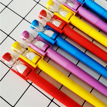 Fine Tip Ergonomic Grip Sand Timer Fun Novelty Ballpoint Pen
