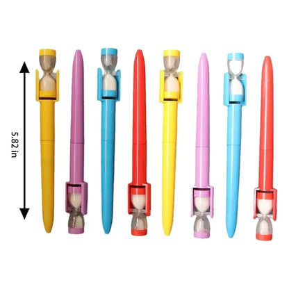 Fine Tip Ergonomic Grip Sand Timer Fun Novelty Ballpoint Pen