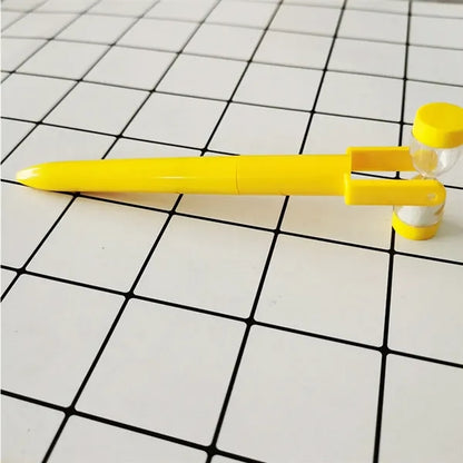Fine Tip Ergonomic Grip Sand Timer Fun Novelty Ballpoint Pen