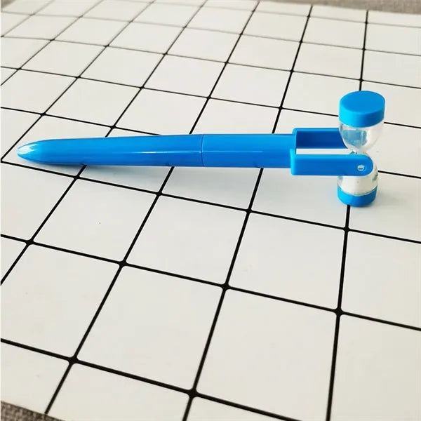 Fine Tip Ergonomic Grip Sand Timer Fun Novelty Ballpoint Pen