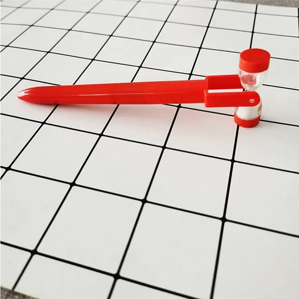 Fine Tip Ergonomic Grip Sand Timer Fun Novelty Ballpoint Pen