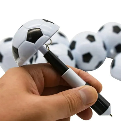 Retractable Keychain Soccer Ball Fun Novelty Gel Ink Pen