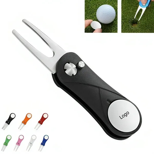 Golf Divot Repair Tool with Pop-up Button