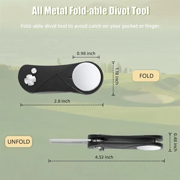 Golf Divot Repair Tool with Pop-up Button