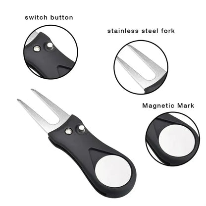Golf Divot Repair Tool with Pop-up Button