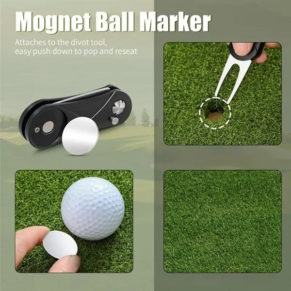 Golf Divot Repair Tool with Pop-up Button