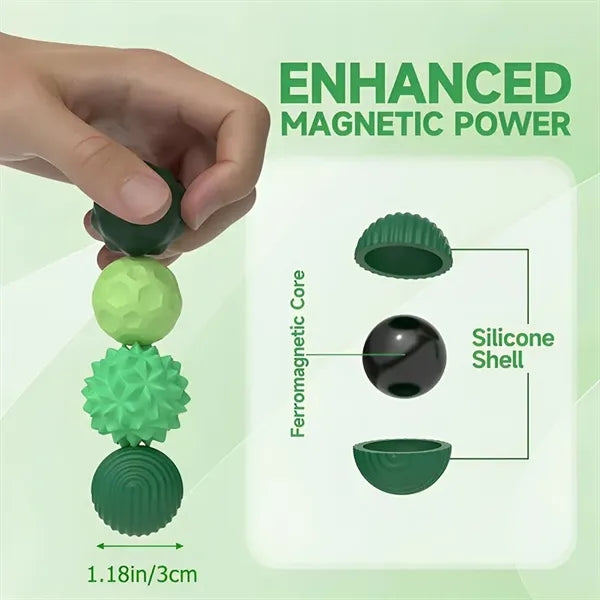 Fidget Toys Fun Textures Silicone Magnetic Balls