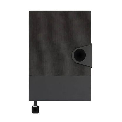 Lay-Flat Ink-Resistant Bookmark PU Leather Snap Notebook