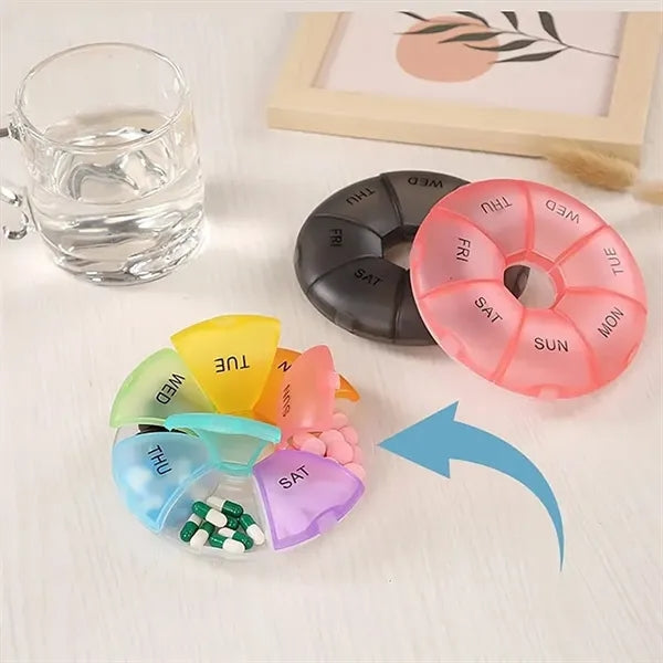 7 Day Weekly Portable Pill Box for Travel