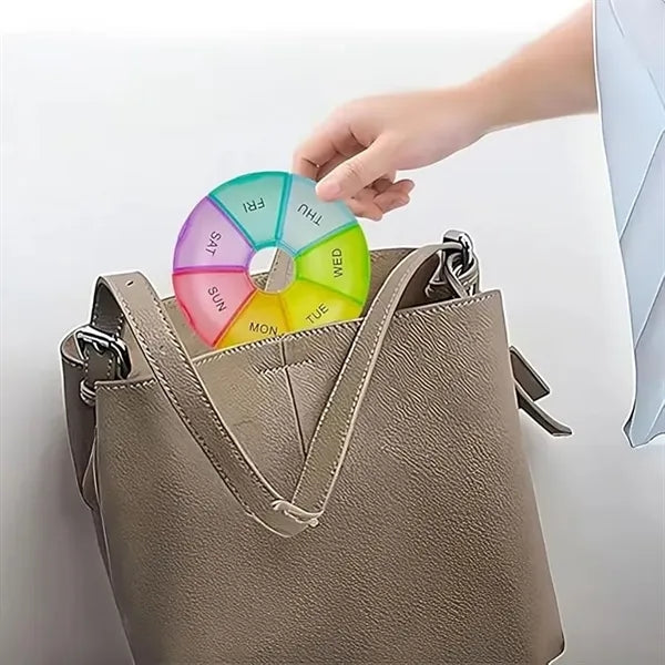 7 Day Weekly Portable Pill Box for Travel