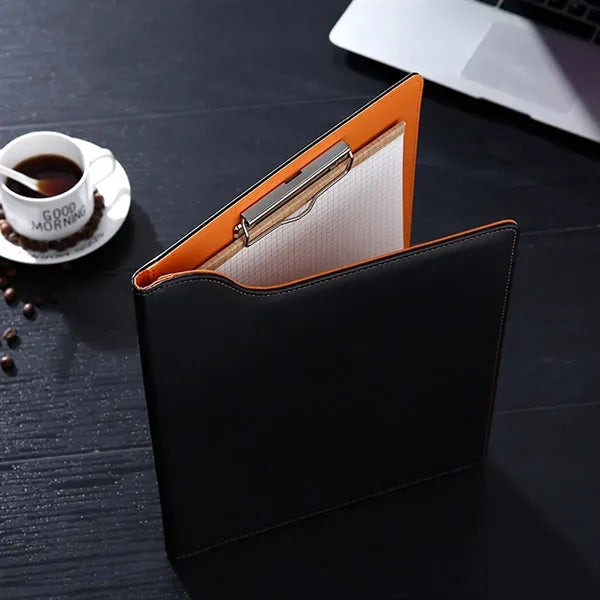 Multi-Pocket Organizer PU Leather A4 Writing Board Padfolio