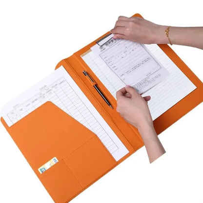 Multi-Pocket Organizer PU Leather A4 Writing Board Padfolio