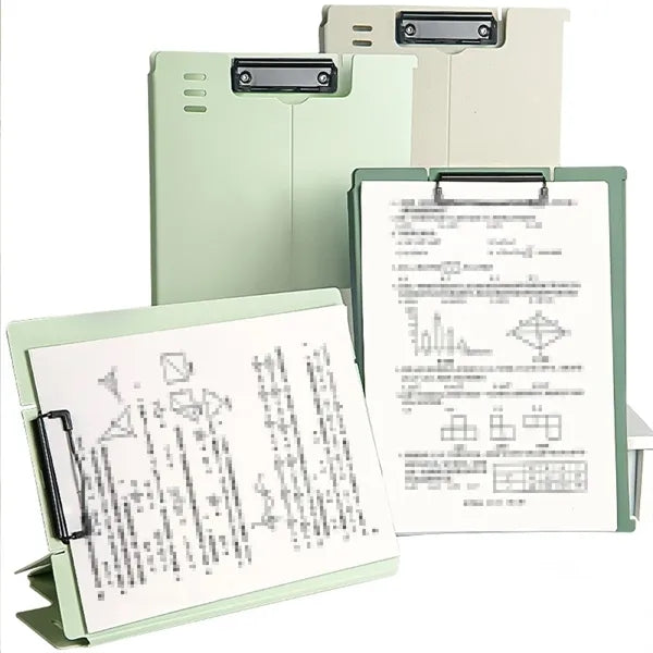 Durable Non-Slip Base Hard Cover Stand Function A4 Clipboard