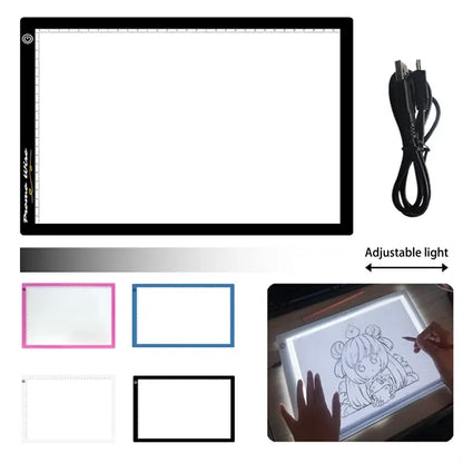 3 Brightness Levels Thin USB-Powered A4 LED Light Pad