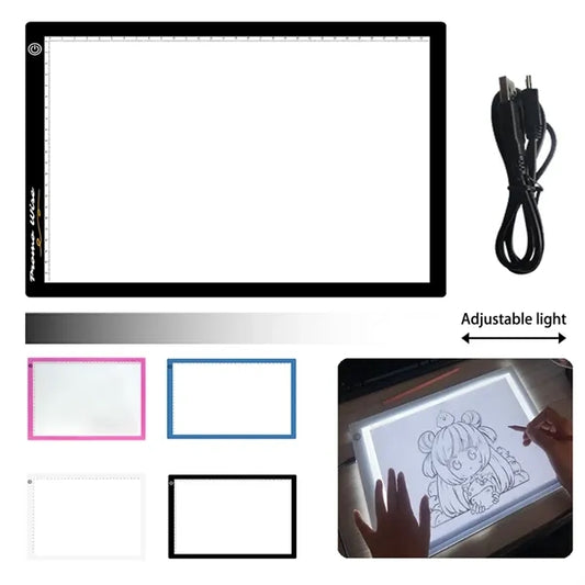 3 Brightness Levels Thin USB-Powered A4 LED Light Pad