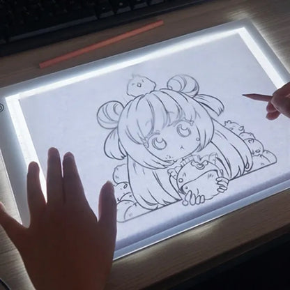 3 Brightness Levels Thin USB-Powered A4 LED Light Pad