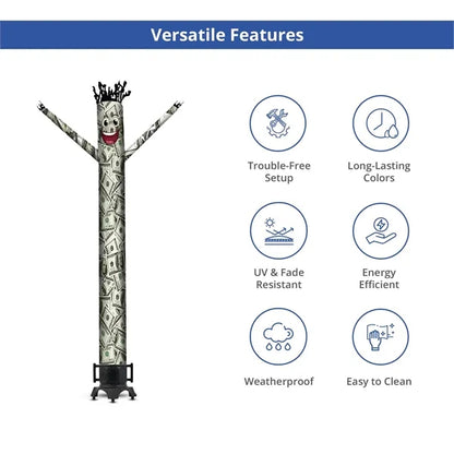 Billionaire Inflatable Tube Man Character with Blower