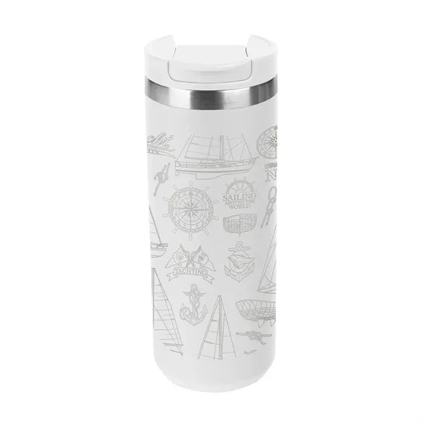 18 Oz. Full Laser Sienna Stainless Steel Bottle