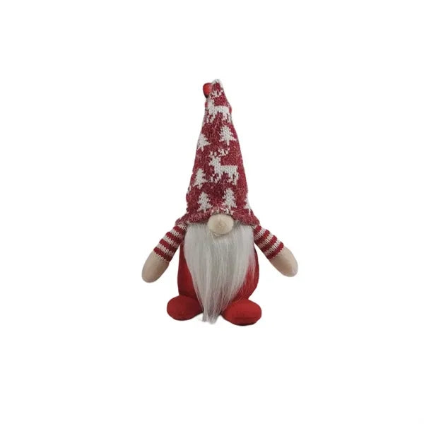 Christmas Knitted Hat Sitting Gnome Decoration