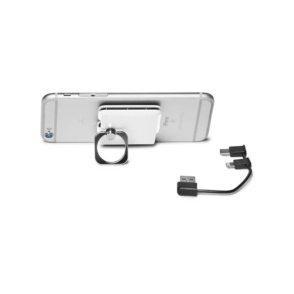Square Charging Cable and Phone Stand