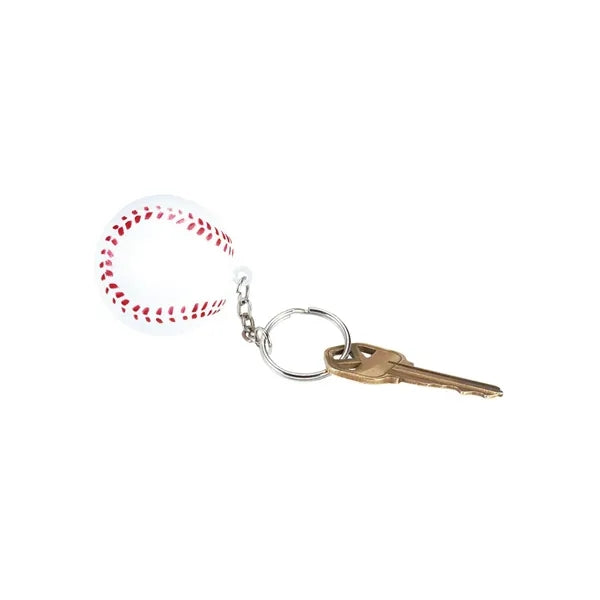 Baseball Shape Stress Ball Keychain
