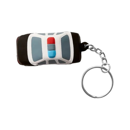 Police Car Shape Stress Ball Keychain