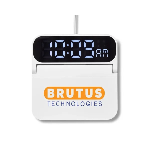 Foldable Alarm Clock & Wireless Charger