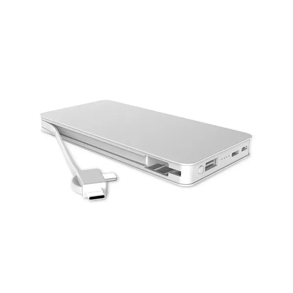 Trio Power Bank Wireless Charging Pad with 3-in-1 Cable