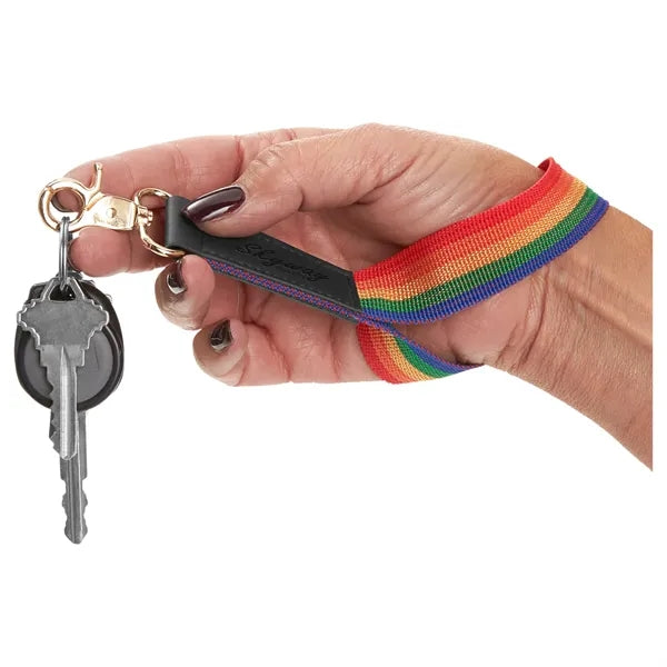 Rainbow Pride Wrist Strap Keychain