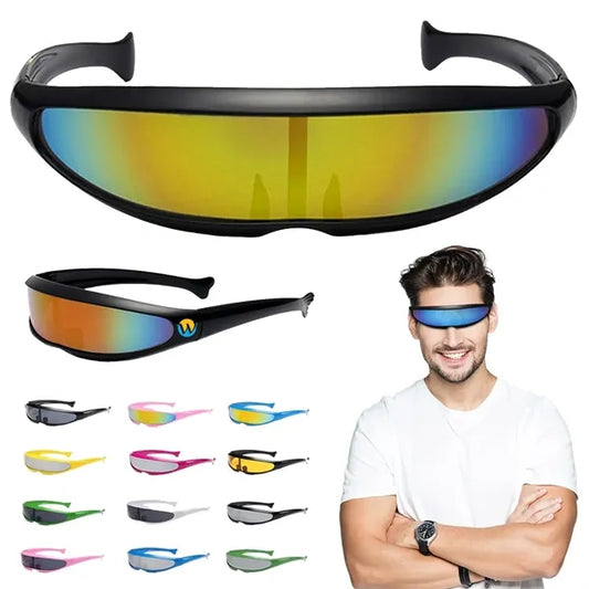 Color-Shifting One-piece Lenses PC Sports Cycling Glasses