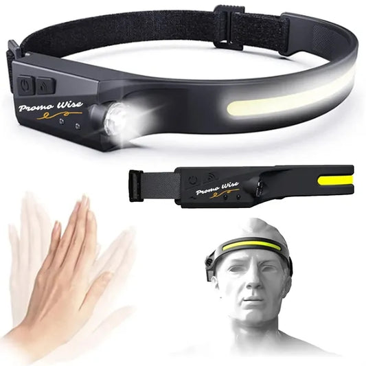 Motion-Sensing Rechargeable Waterproof Outdoor Headlamp