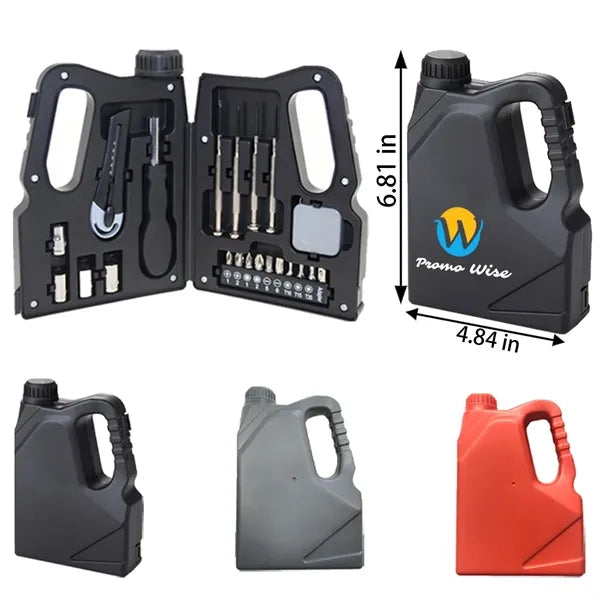 22-Piece Oil Pot-Shaped Multi-Functional Household Tool Kit