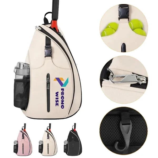 Multi-Compartment Padded Strap Hidden Hook Tennis Racket Bag