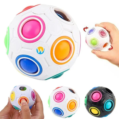 Rainbow 3D Puzzle Ball Stress Relief Cognitive Training Toy