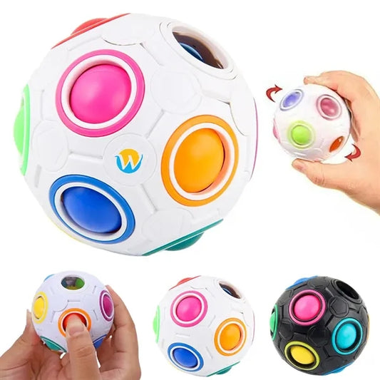 Rainbow 3D Puzzle Ball Stress Relief Cognitive Training Toy
